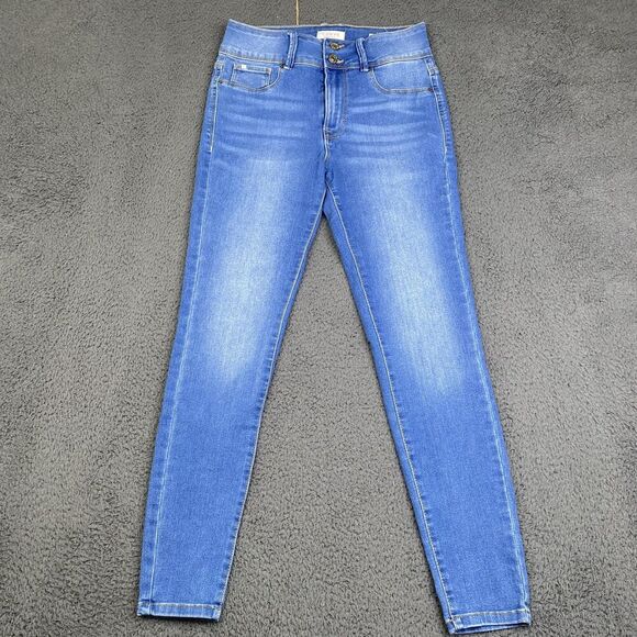 Curve Appeal Jeans Womens 4 Blue Curve Creator Skinny High Rise Stretch Denim - Picture 1 of 10